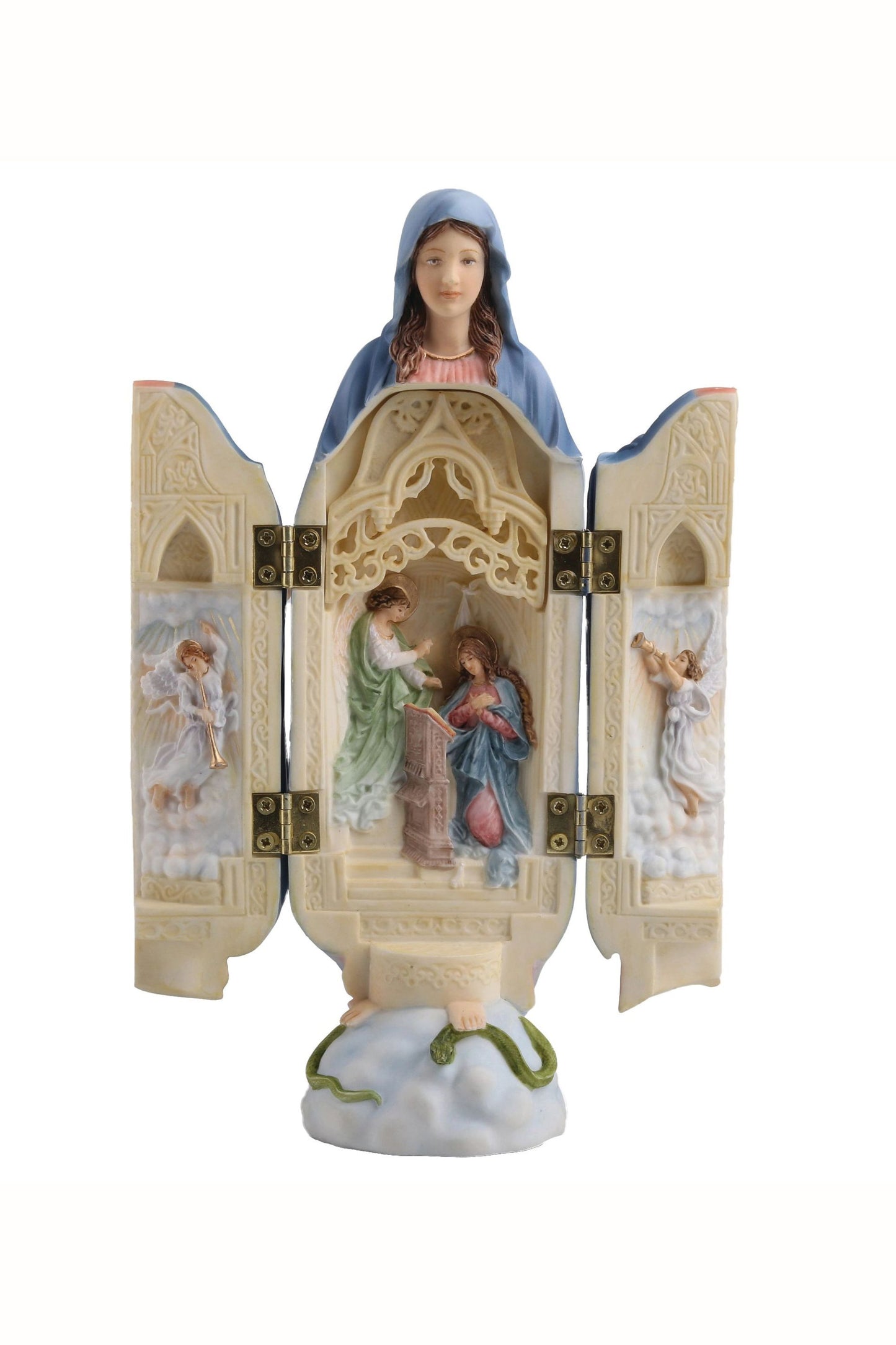 SR-77749-C Lady of Grace,  Annunciation Triptych in Color, 8"