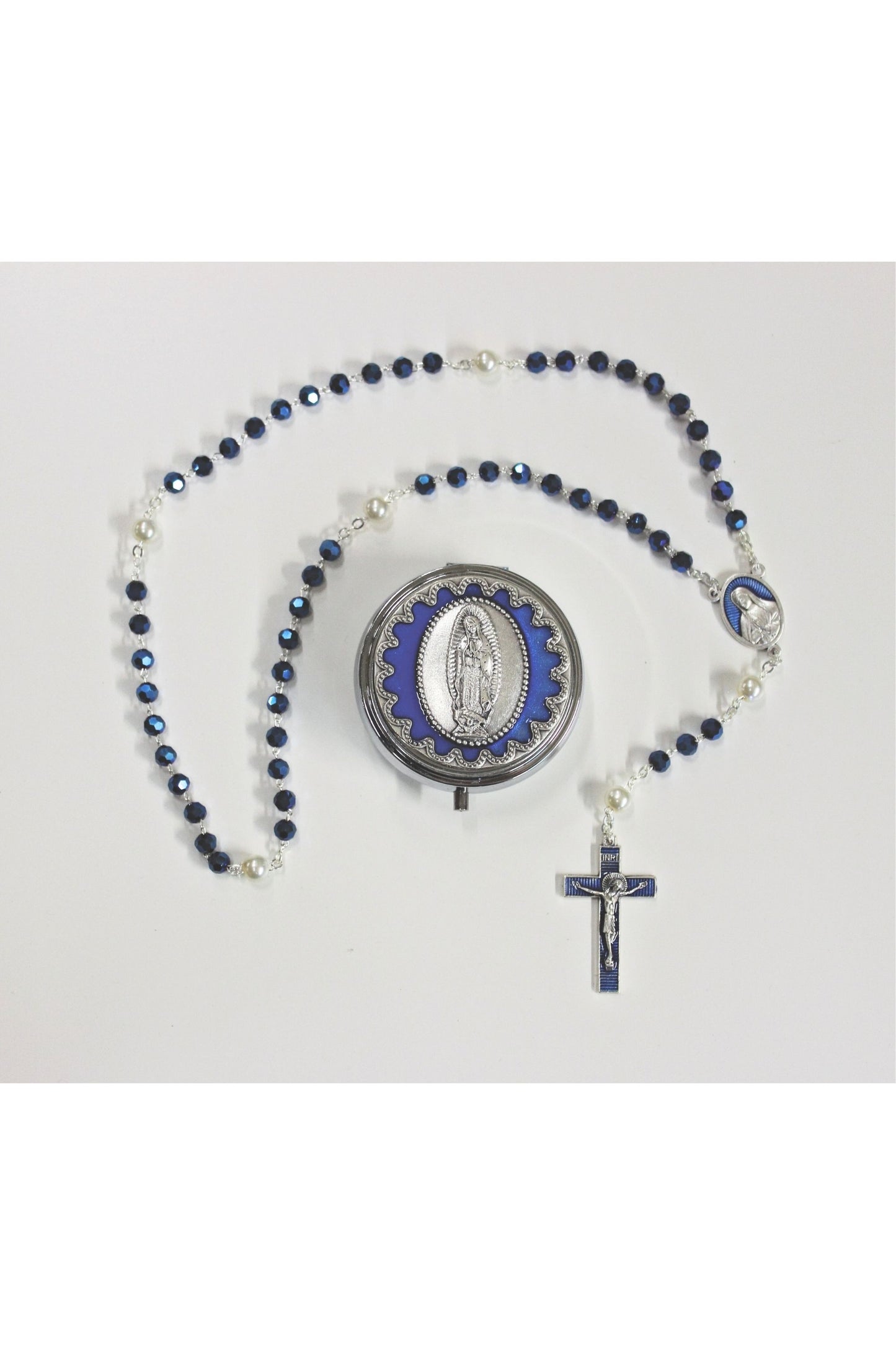AL-182-GUAD O.L. Guadalupe Rosary w/ Box 16.5"
