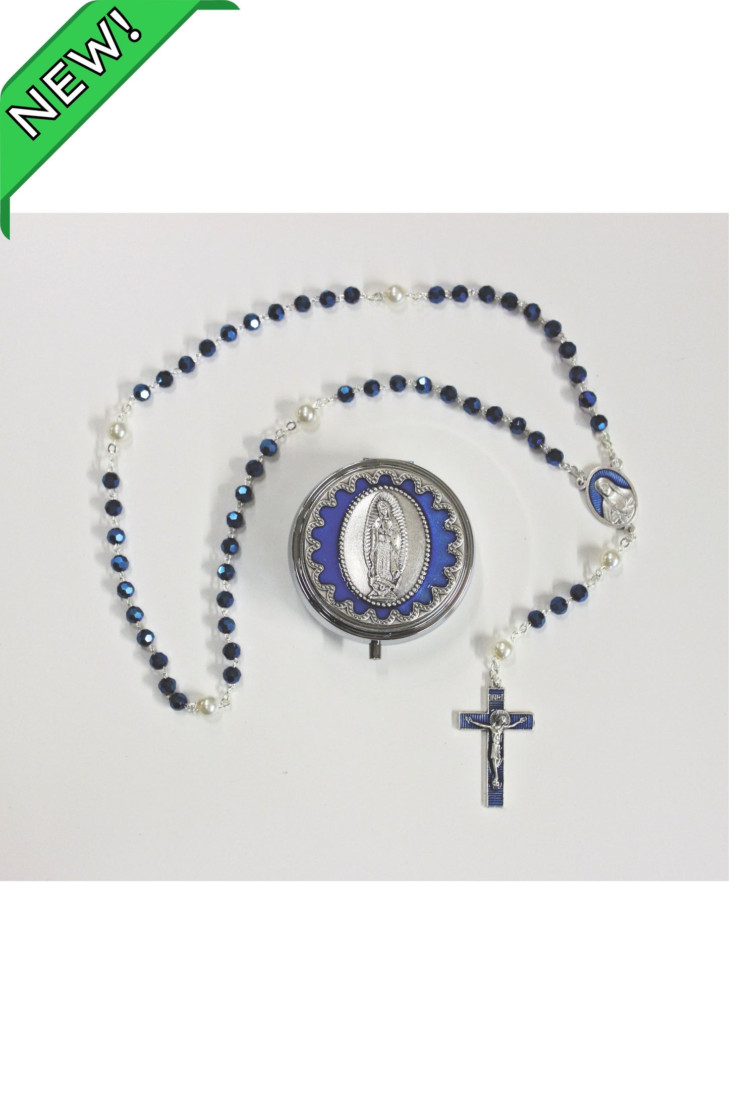 AL-182-GUAD O.L. Guadalupe Rosary w/ Box 16.5"