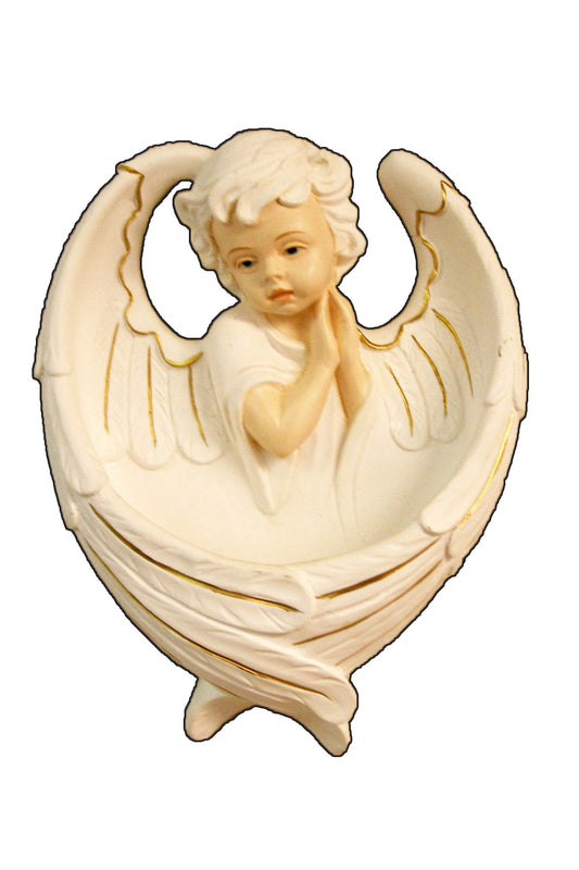 MA-401-MC Angel Font in White with Painted Features 6.5"