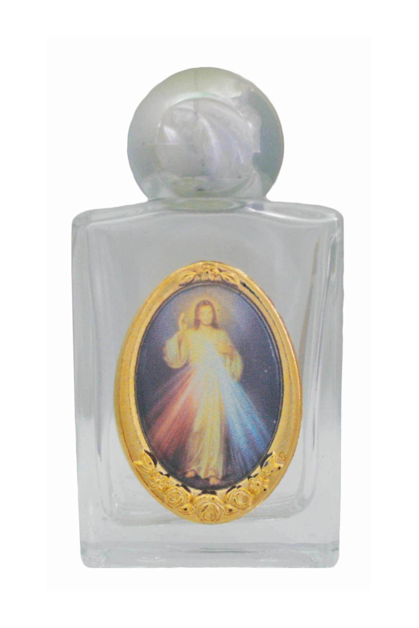 WB11-DM Divine Mercy Holy Water Bottle 1.75x2.25"