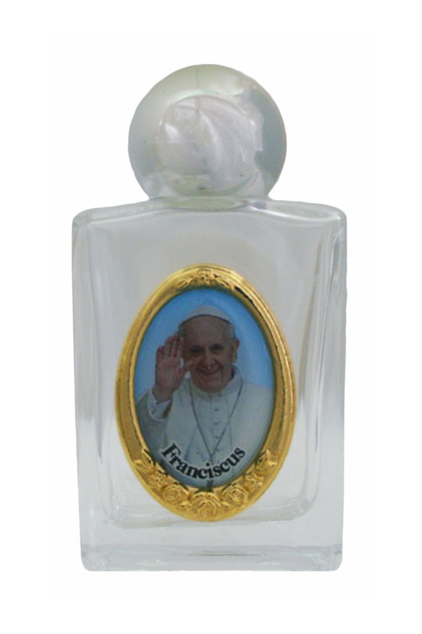 WB11-POPEFRAN Pope Francis Holy Water Bottle 1.75x2.25"
