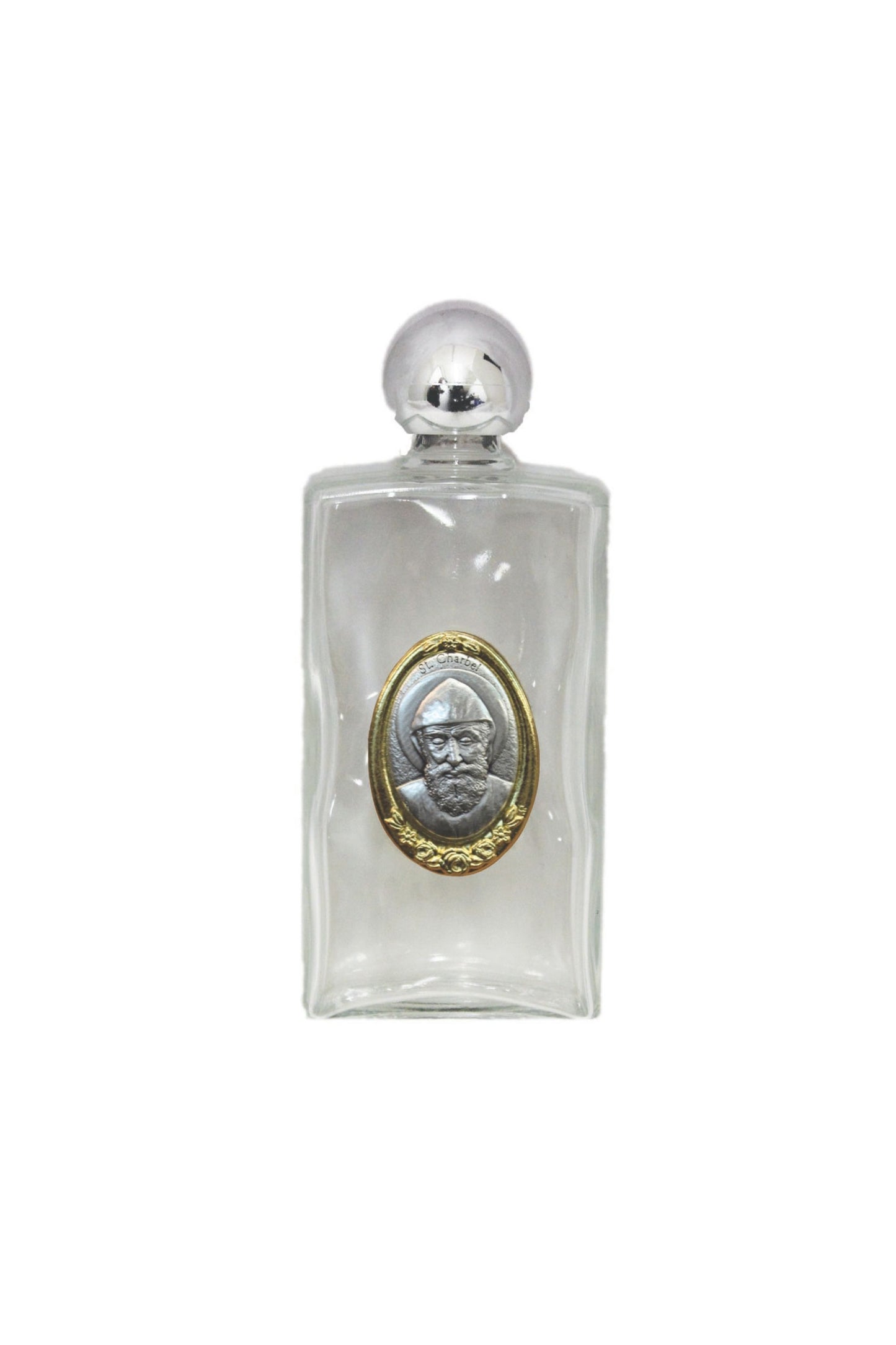 WB13-CH St. Charbel Large Holy Water Bottle 2x5"