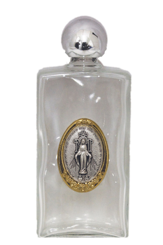 WB13-MM Miraculous Medal Large Holy Water Bottle 2x5"
