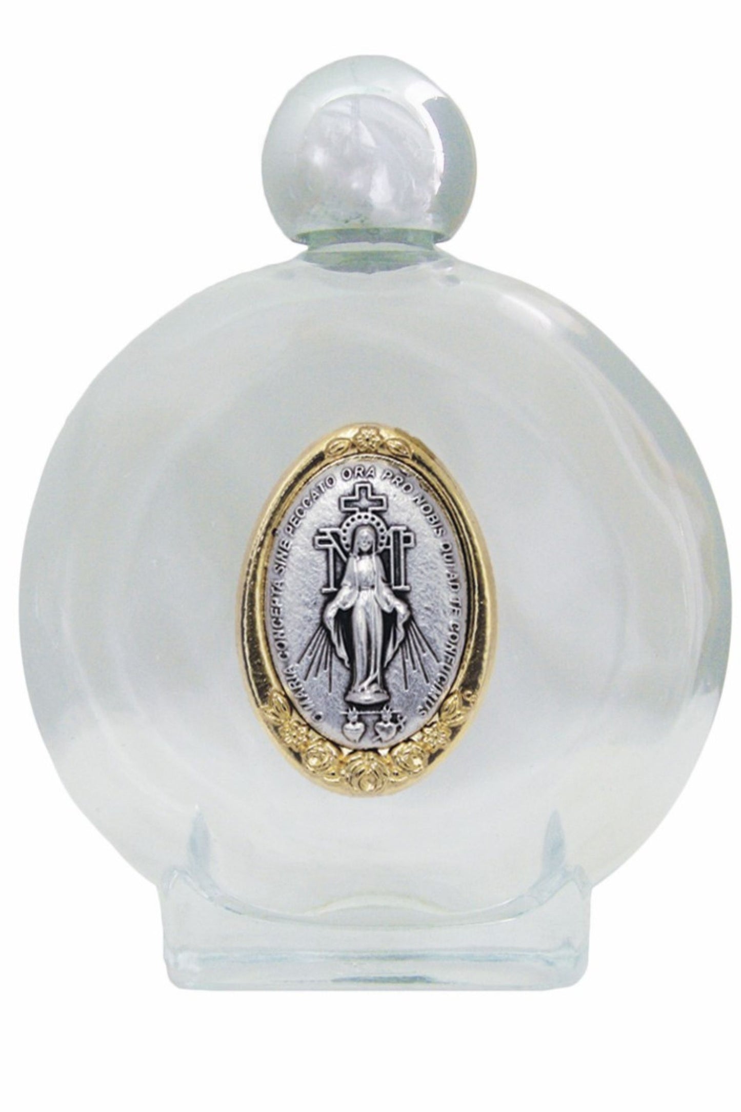 WB14-MM Miraculous Medal Holy Water Bottle 3.25x4.5"