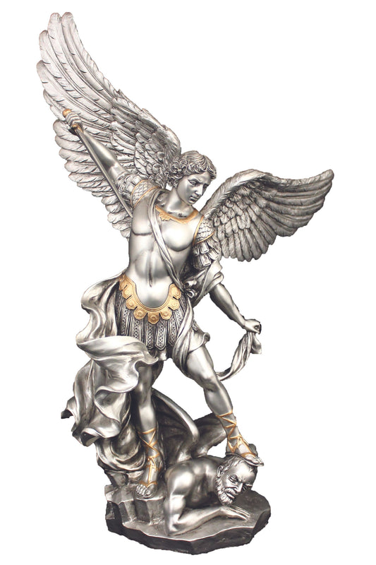 SR-71543-PE St. Michael in Pewter Style 14.5"