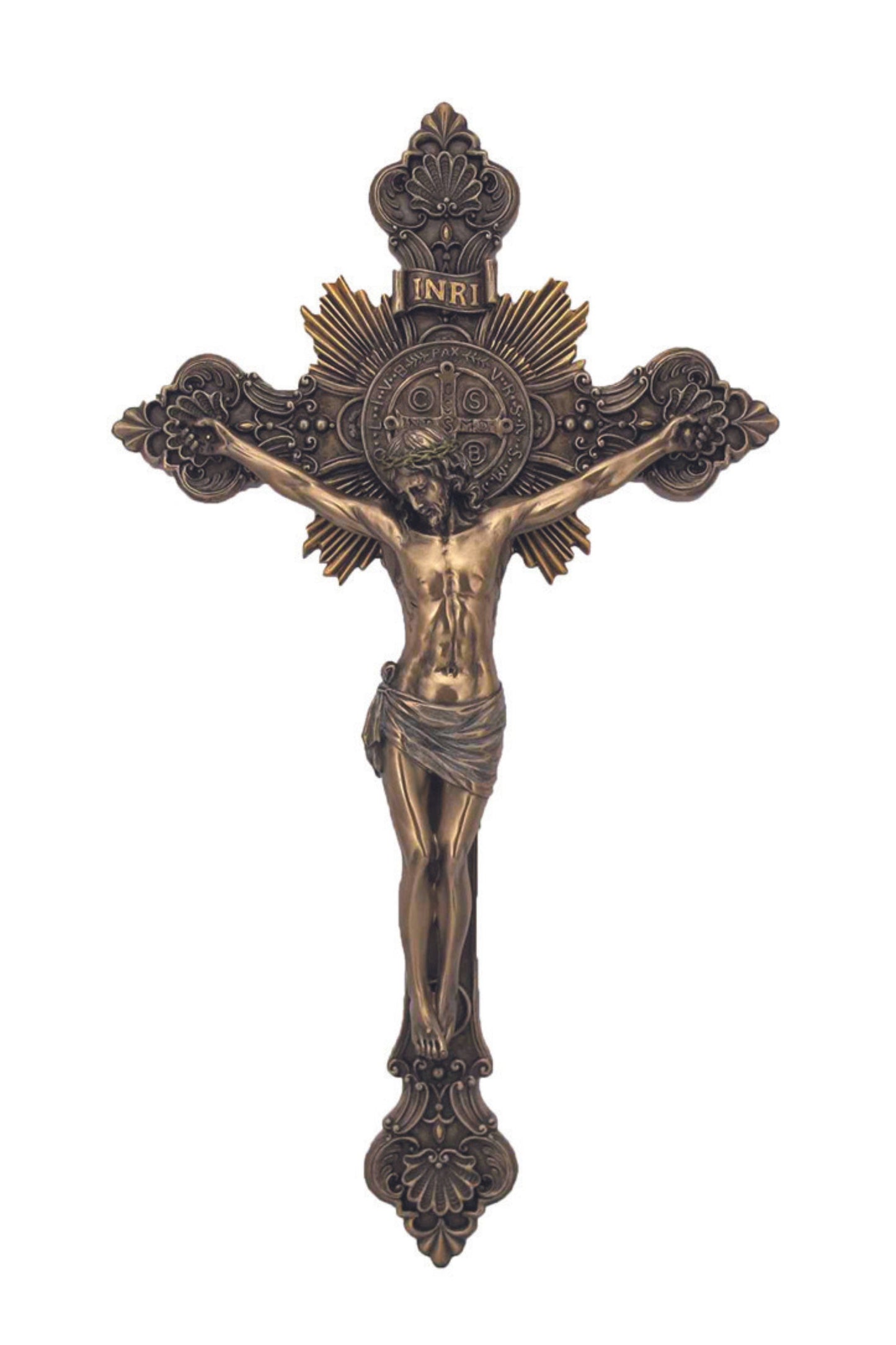 SR-76719 St. Benedict Crucifix in Cold Cast Bronze 7.75"