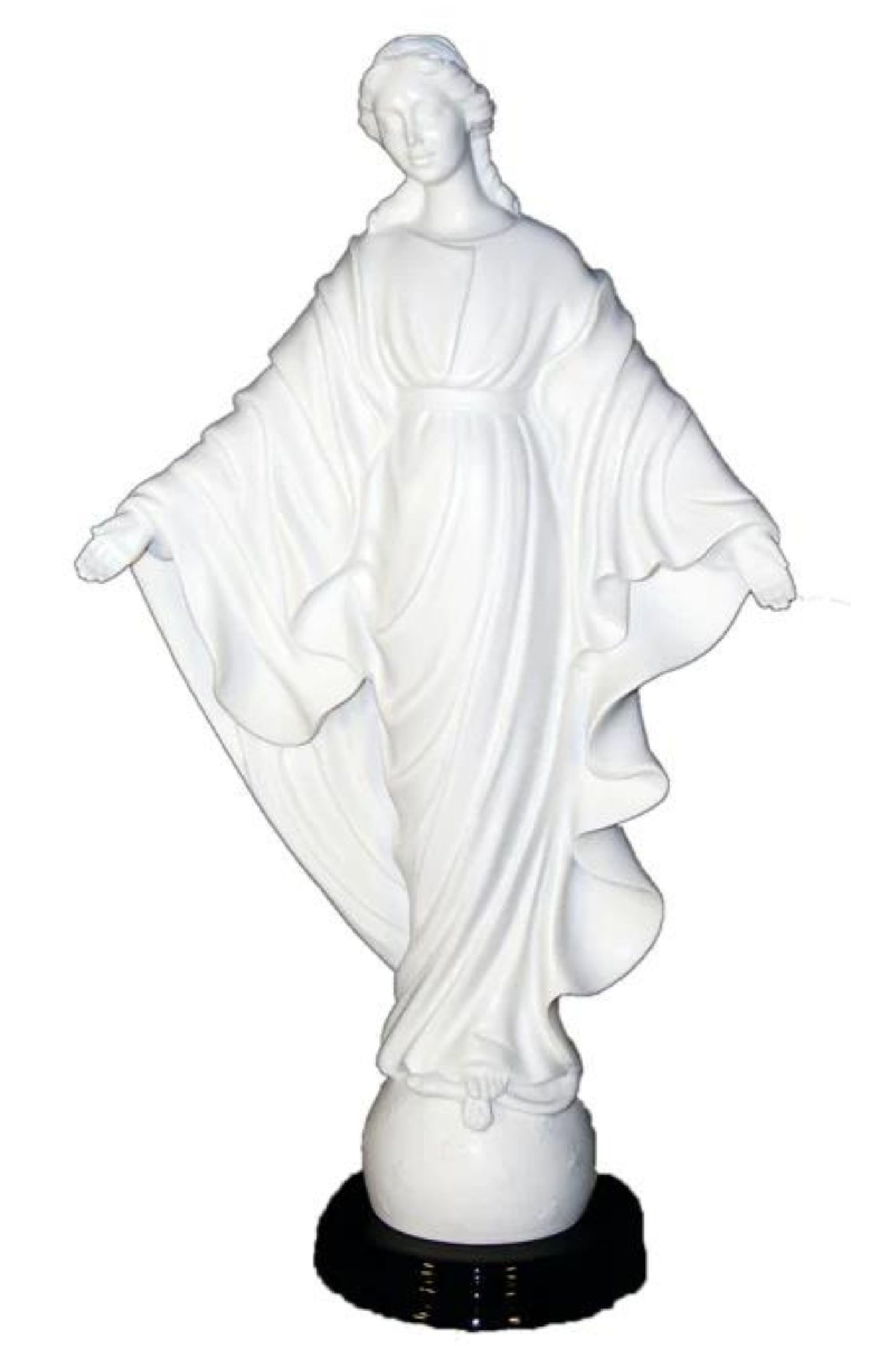 1628-W Our Lady of Smiles in White Alabaster 16"