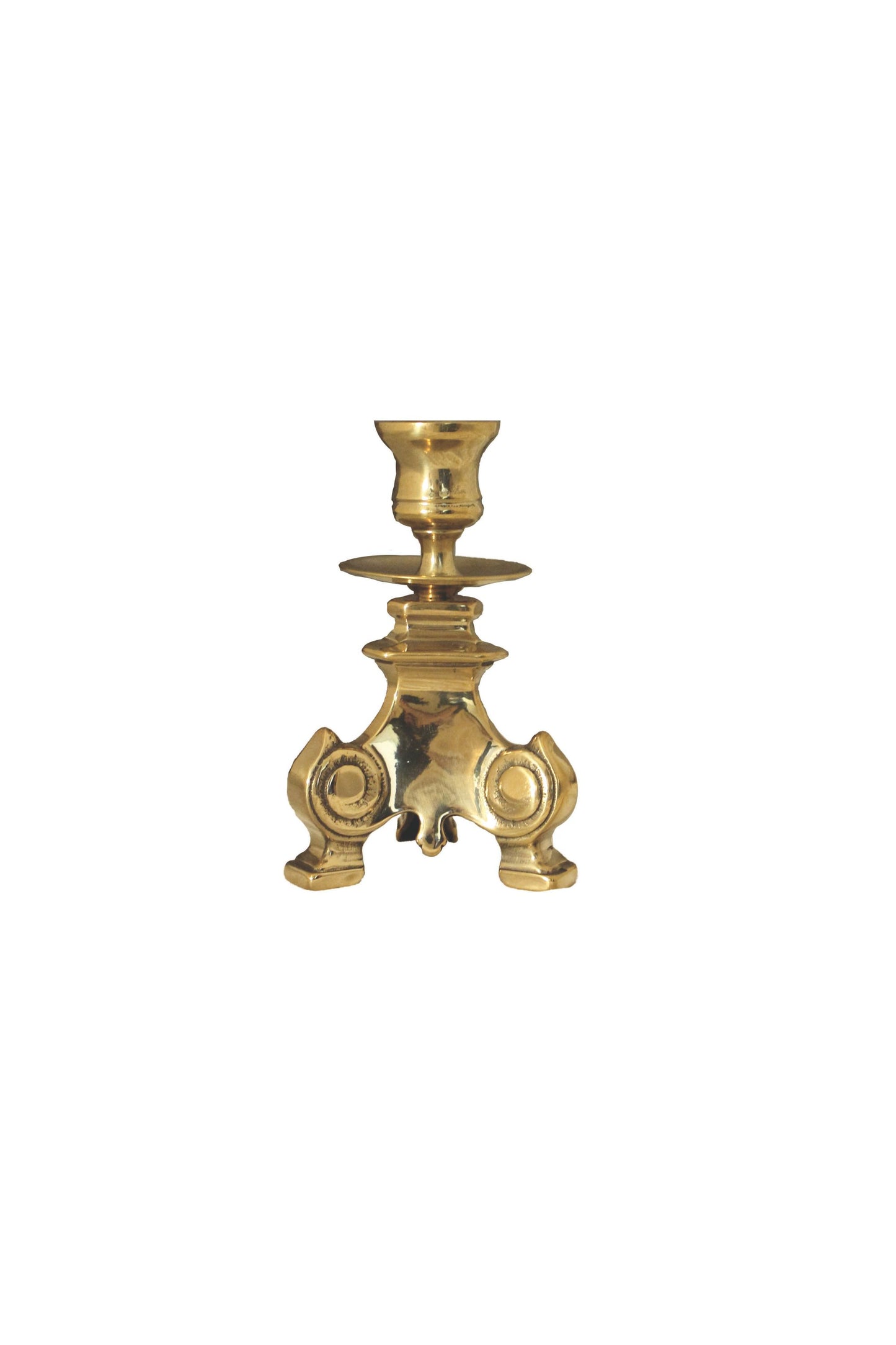 305-LC Candleholder in Shiny Brass 5.25"