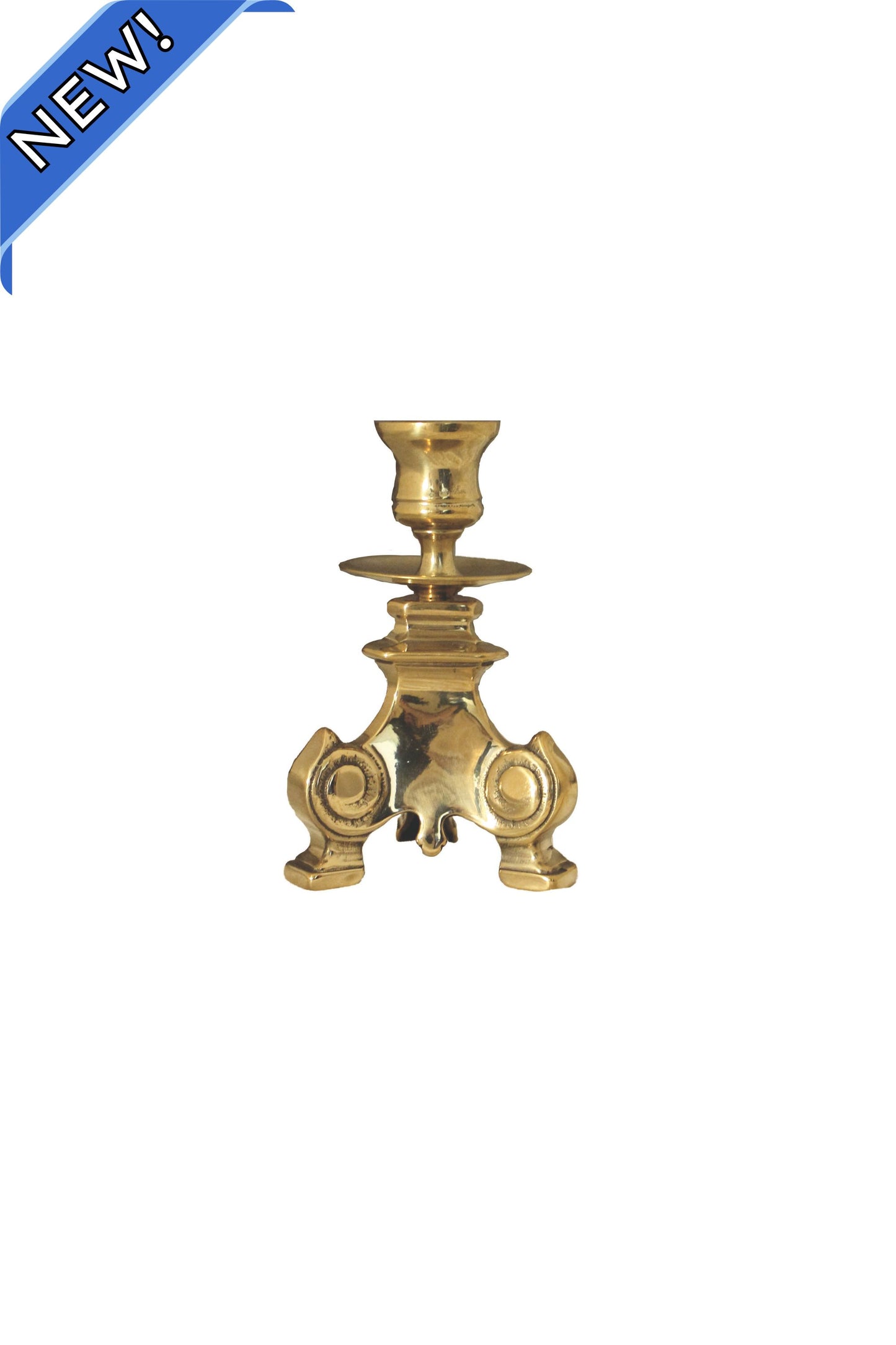 305-LC Candleholder in Shiny Brass 5.25"