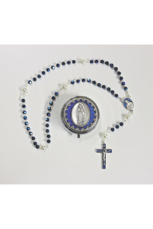 AL-182-GUAD O.L. Guadalupe Rosary w/ Box 16.5"