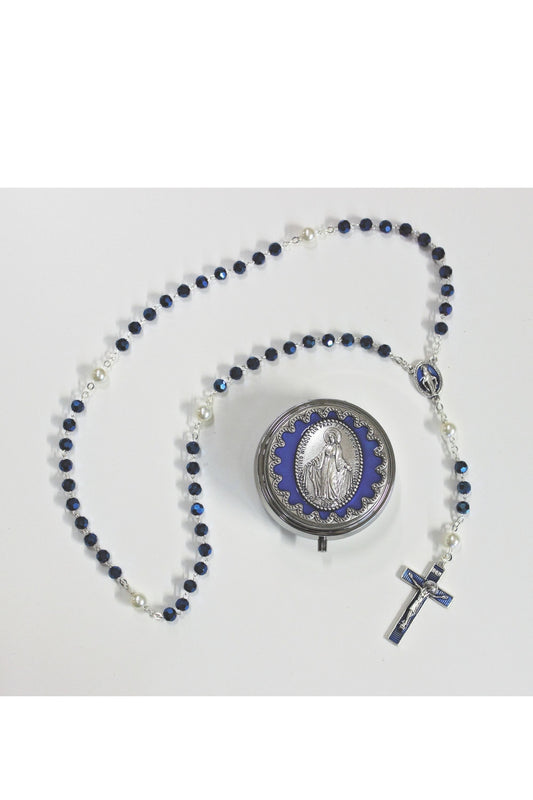 AL-182-MM Miraculous Medal Rosary w/ Box 16.5"