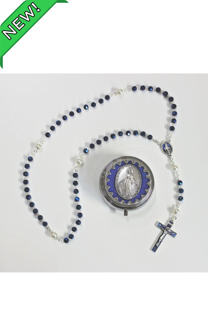 AL-182-MM Miraculous Medal Rosary w/ Box 16.5"