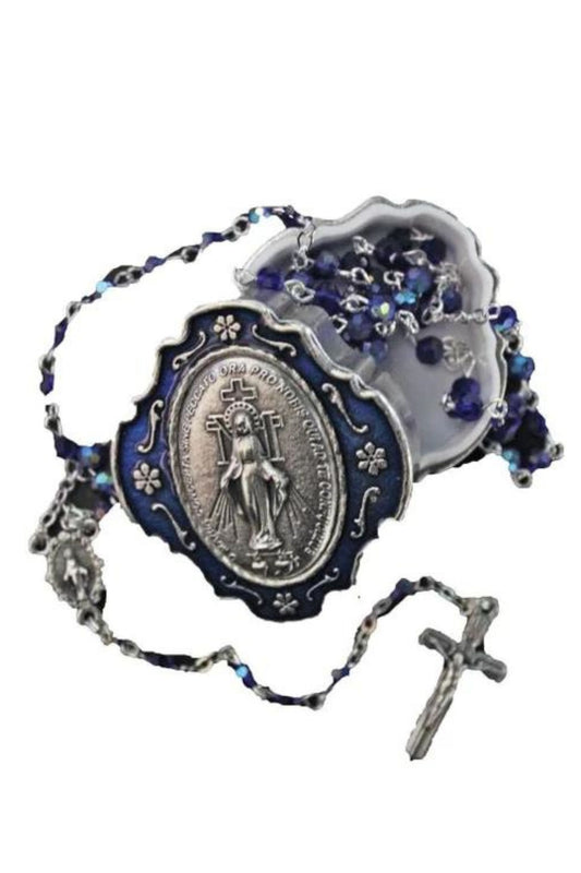 AL-42B-799 Miraculous Medal Rosary and Box 16"
