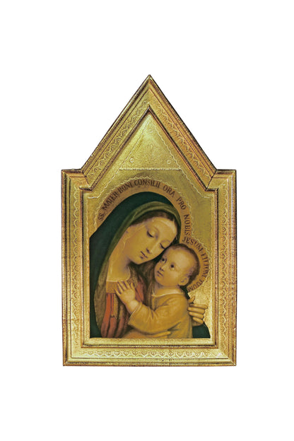 F-2744 Our Lady of Good Counsel Florentine Plaque 12x19"