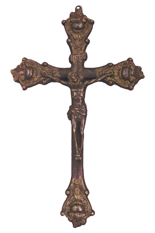 FB-372 Crucifix in Antique Brass 12.5"