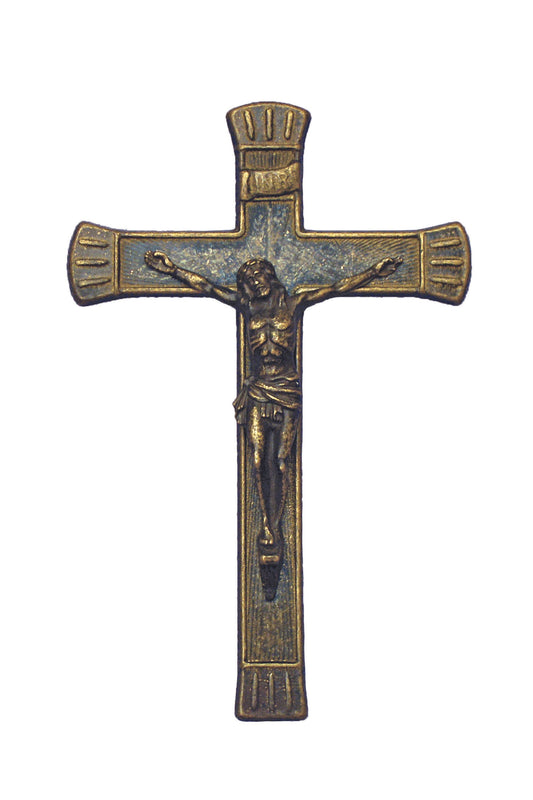 FB-422 Crucifix in Antique Brass 7.5"