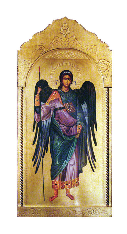 L-1101 Archangel Michael Florentine Plaque 21x45"