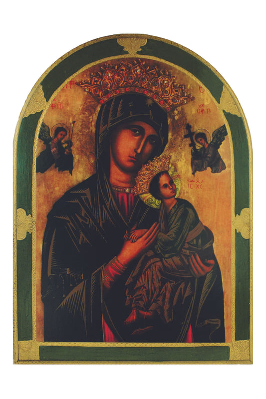 L-2516-36 Our Lady of Perpetual Help Florentine Plaque 23x31"