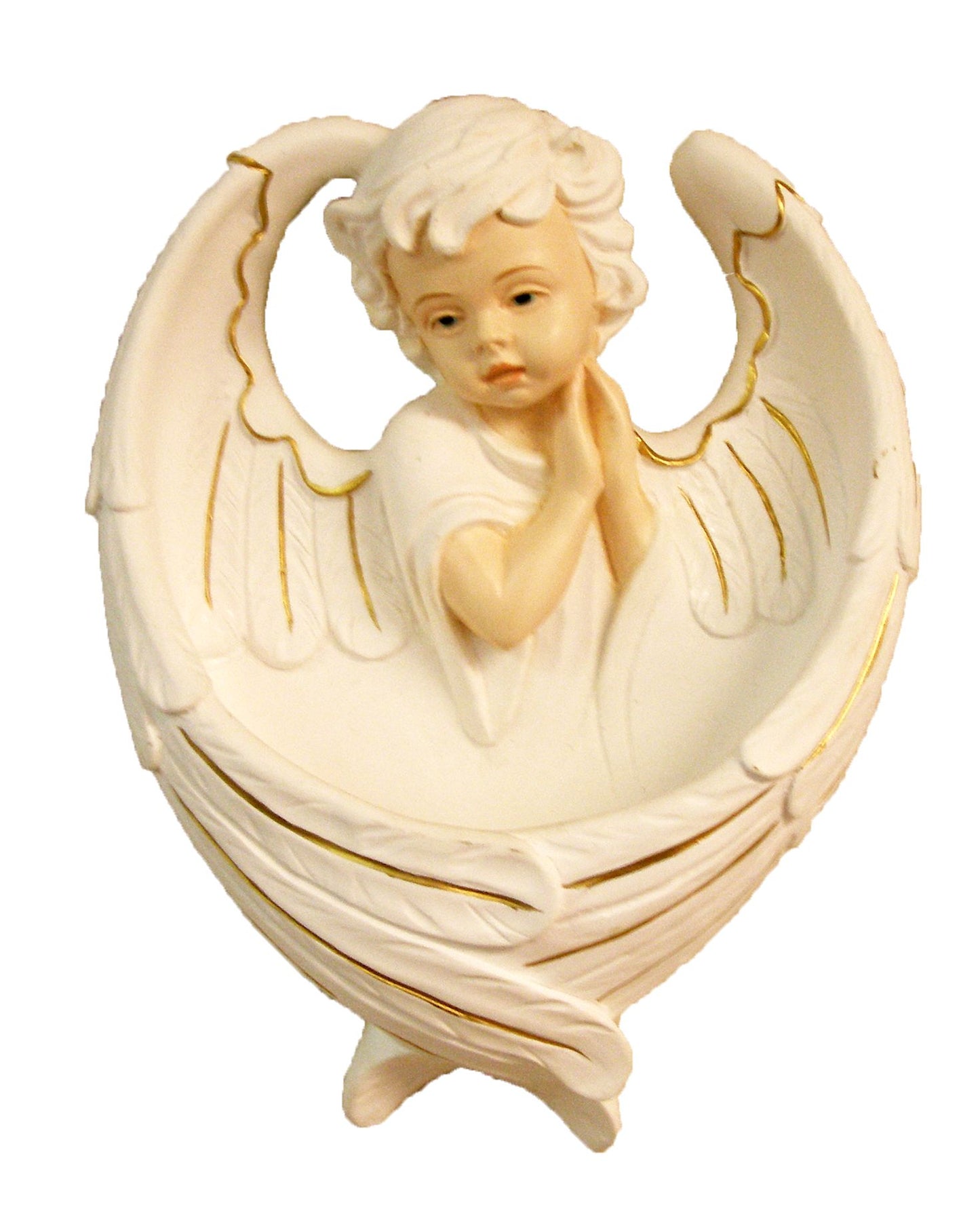 MA-401-M Angel Font in White with Painted Features 6.5"