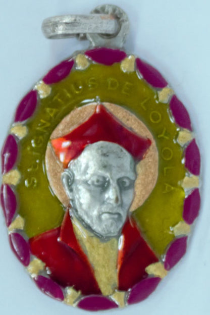 MHP-IGN St. Ignatius Hand-Painted Medal 1"x.5"
