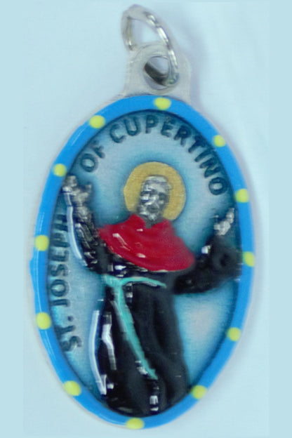 MHP-JOECUP St. Joseph of Cupertino Hand-Painted Medal 1"x.5"