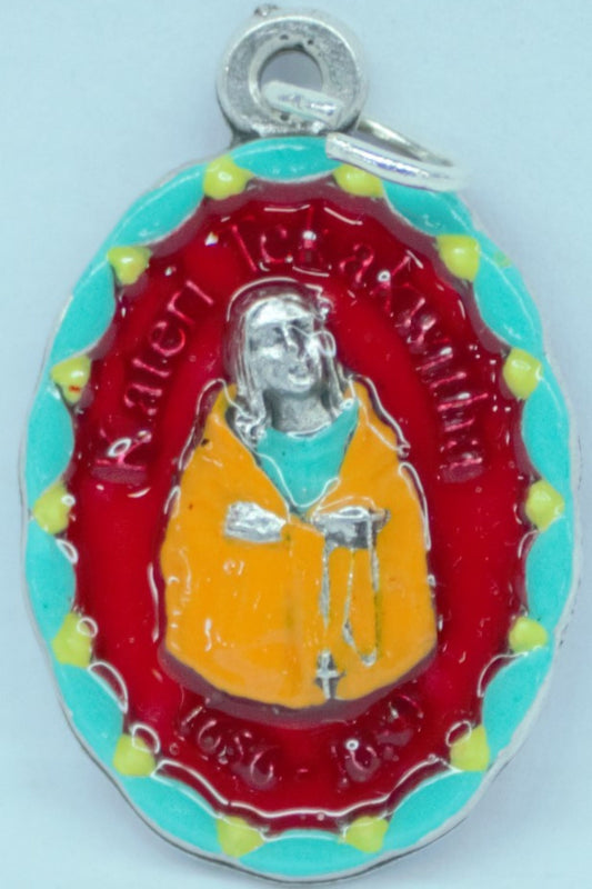 MHP-KATERI St. Kateri Tekakwitha Hand-Painted Medal 1"x.5"