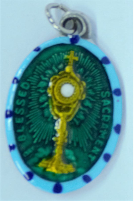 MHP-MON Monstrance Hand-Painted Medal 1"x.5"