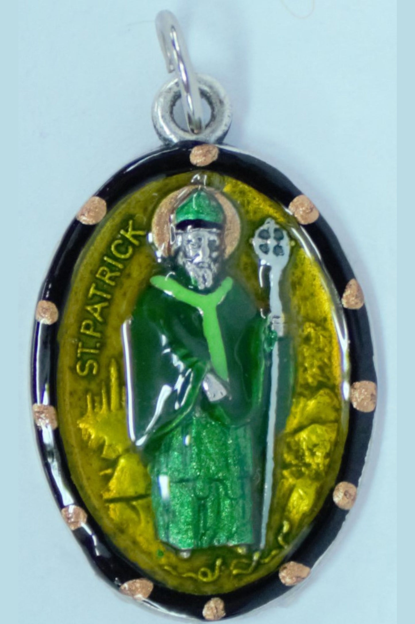 MHP-PAT St. Patrick Hand-Painted Medal 1"x.5"