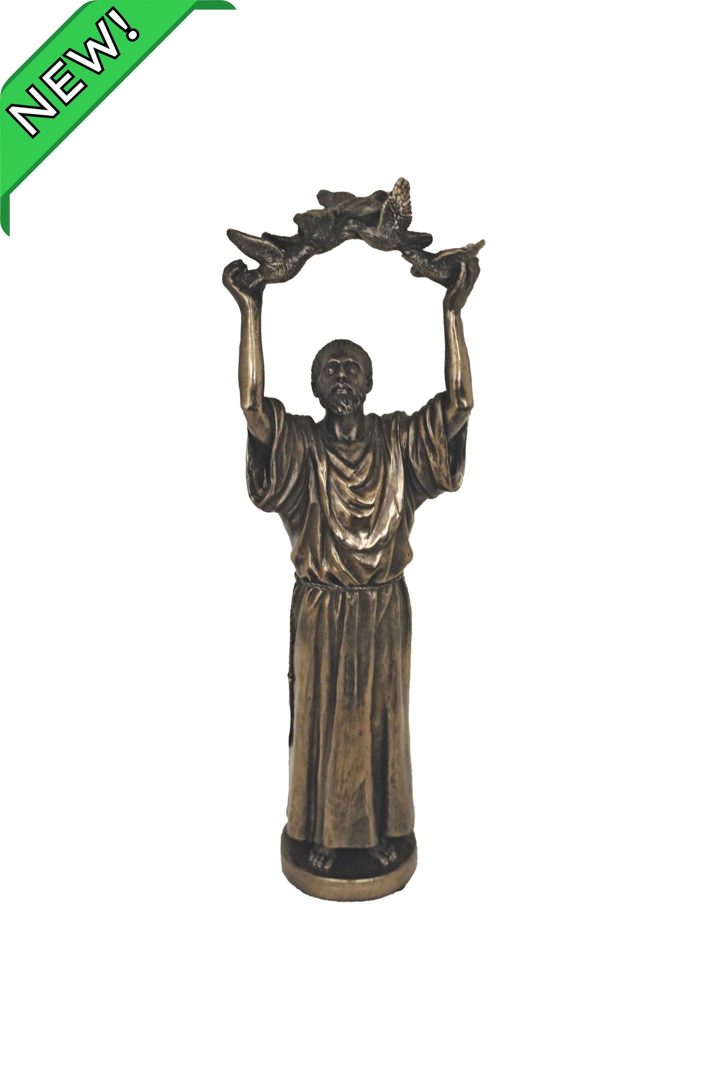 SR-622-BR St. Francis Peace Offering Cold cast Bronze 11"