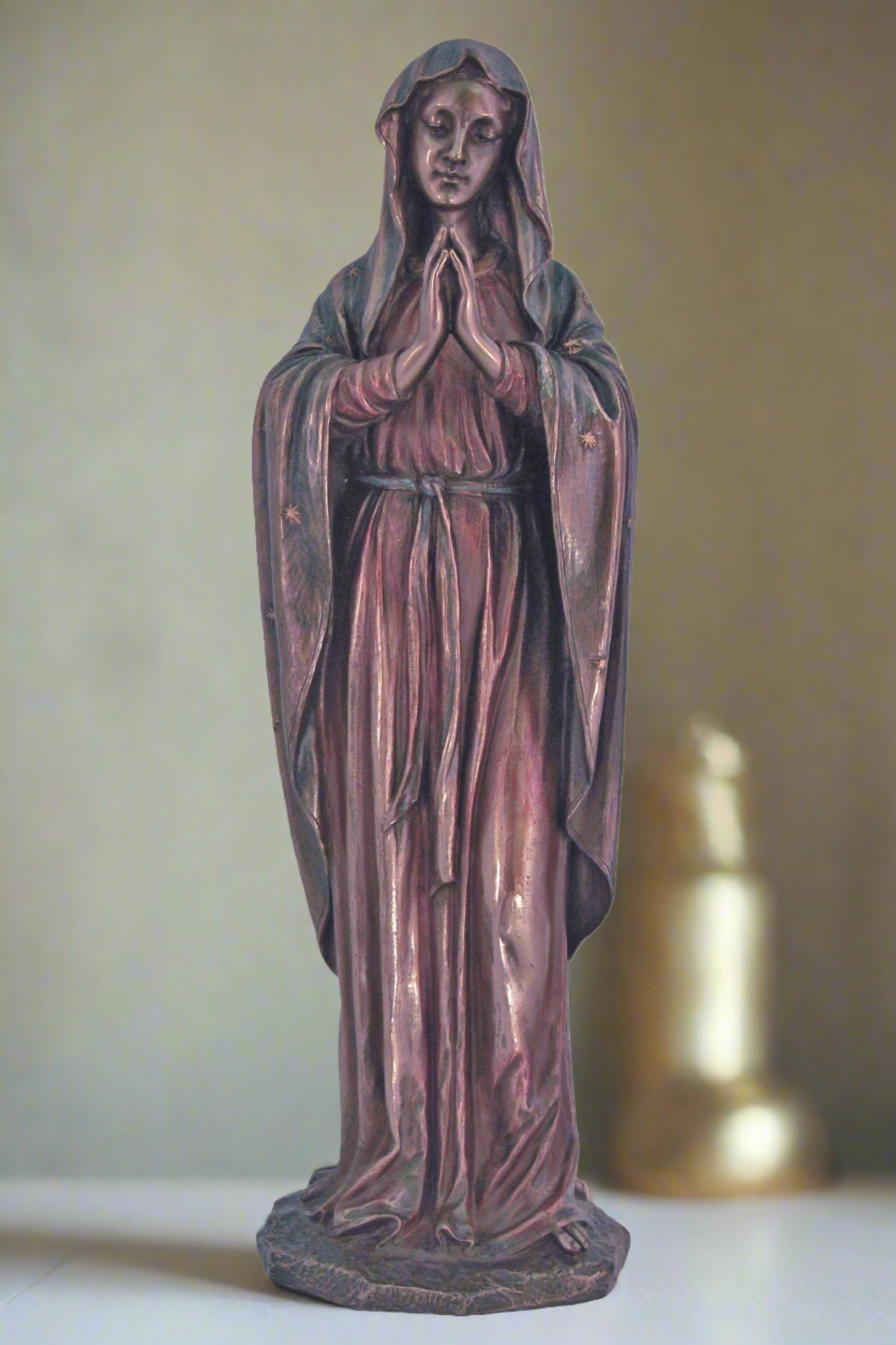 SR-74504 Adoring Virgin in Cold Cast Bronze 11.75"