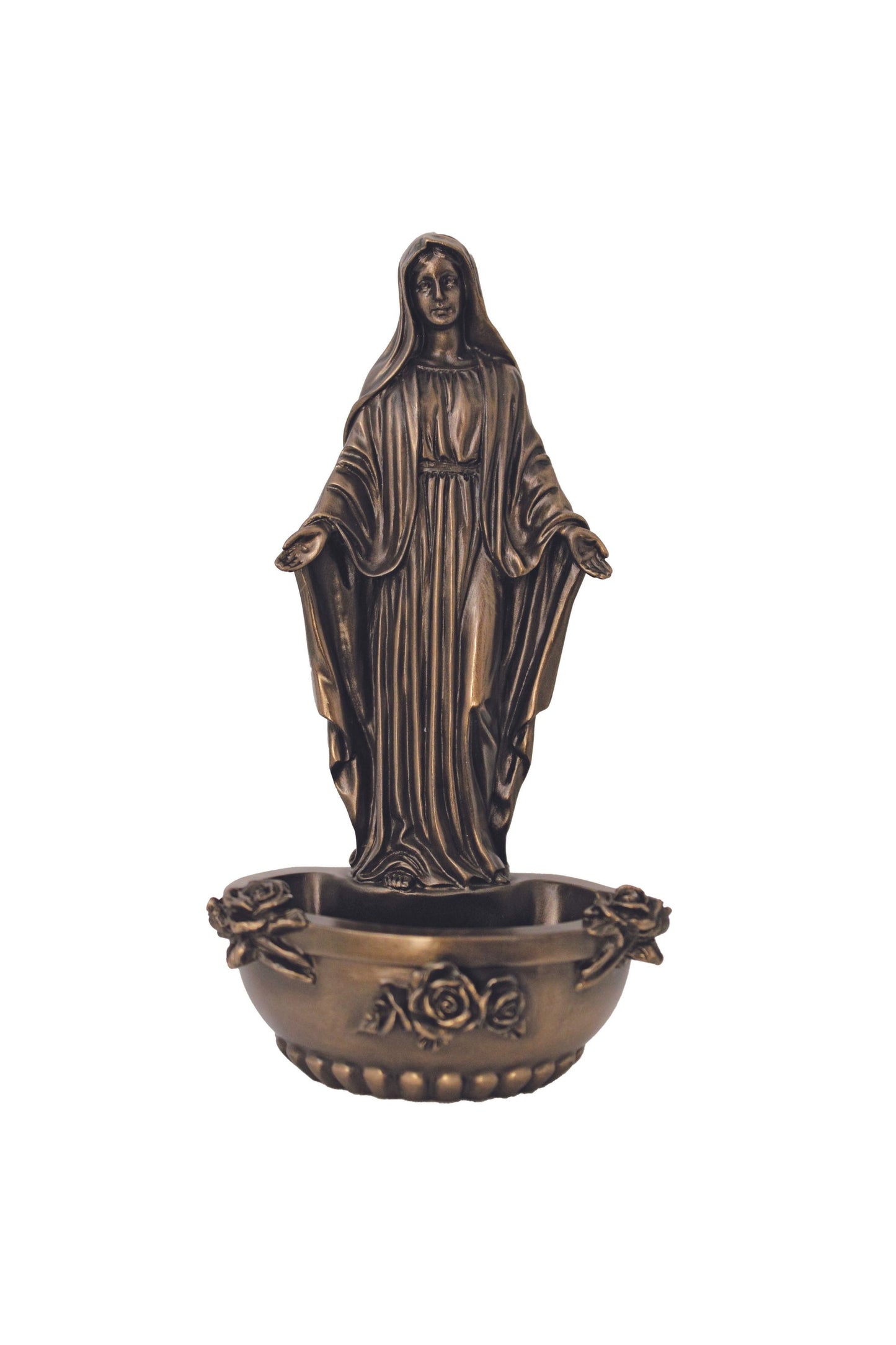 SR-75377 Standing/Hanging Lady of Grace Font in Cold Cast Bronze 7.5"