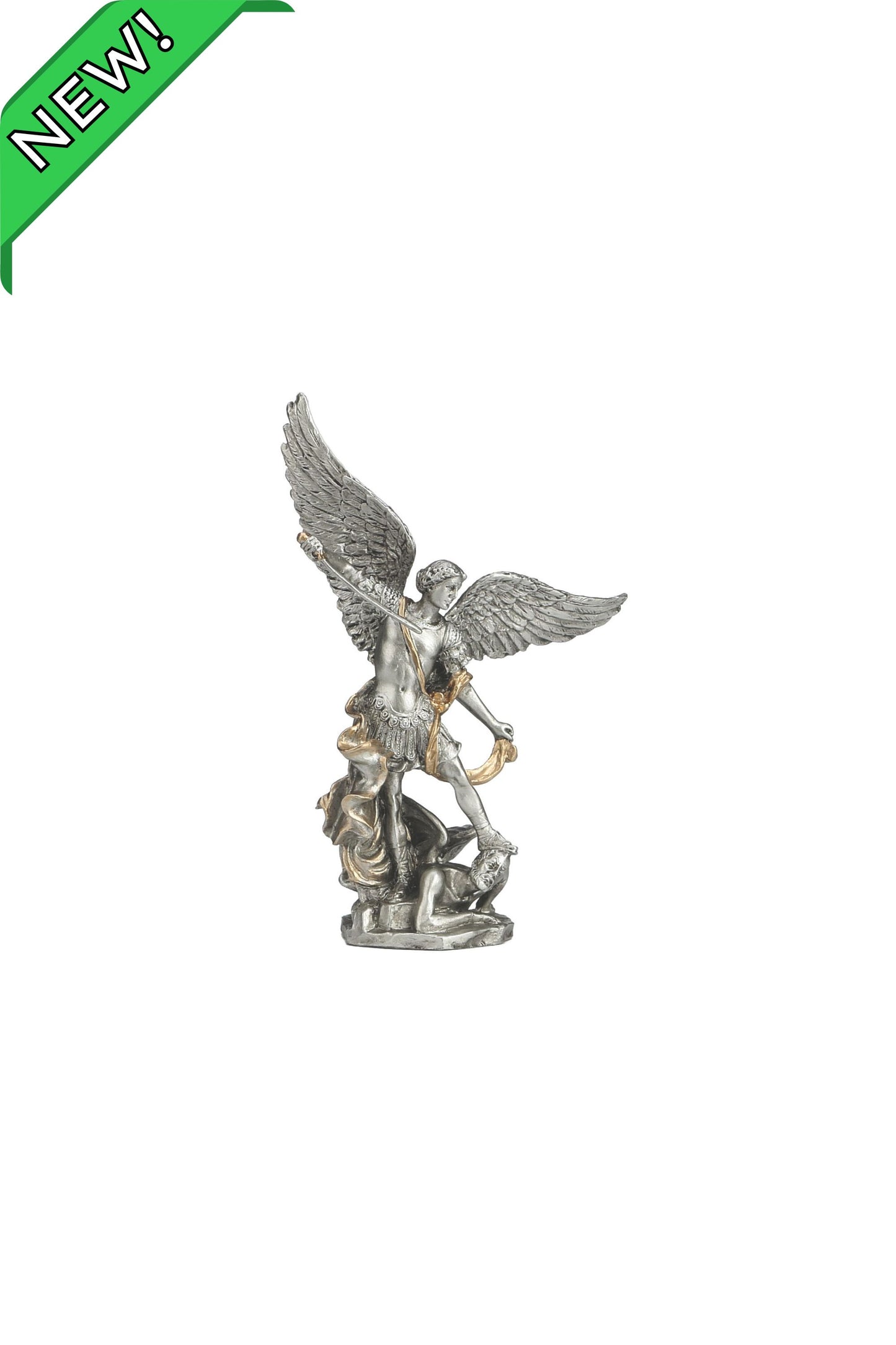 SR-75579-PE St. Michael Pewter Style Finish 4"