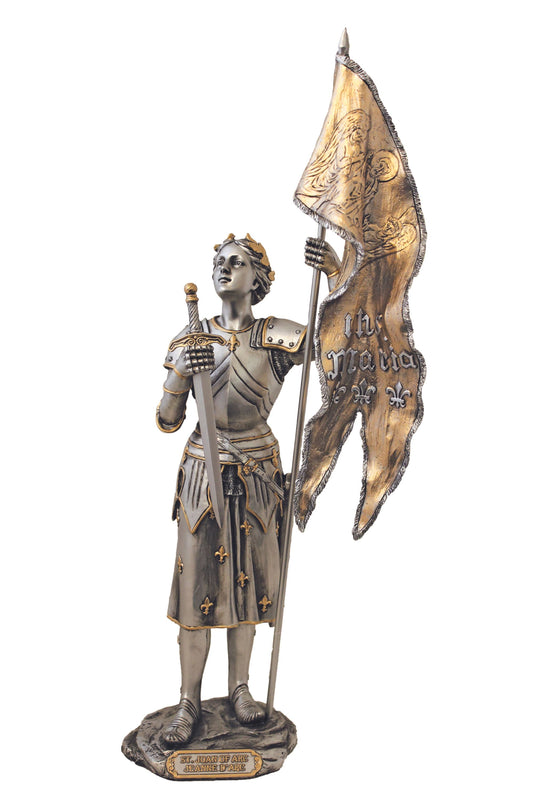 SR-76022-PE St. Joan of Arc in Pewter Style Finish 11" (top of hand)