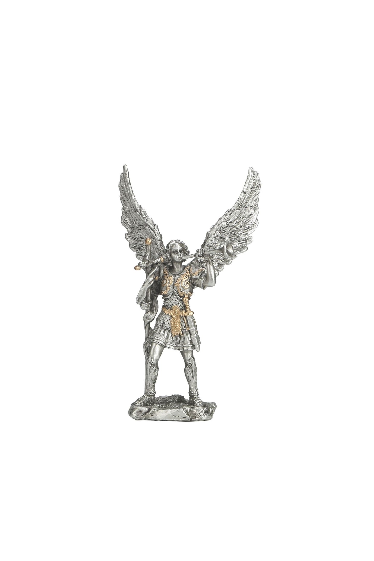 SR-76268-PE Archangel Gabriel Pewter Style Finish 4"