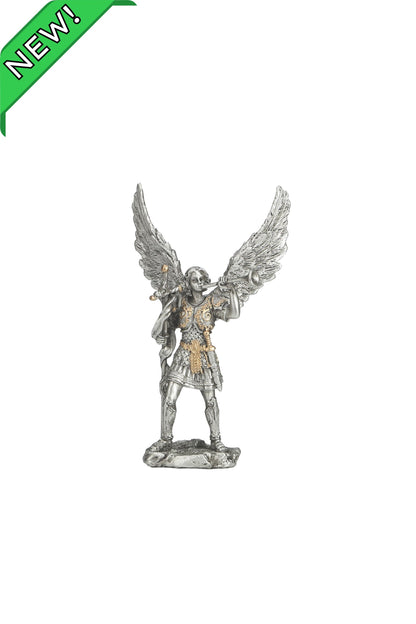 SR-76268-PE Archangel Gabriel Pewter Style Finish 4"