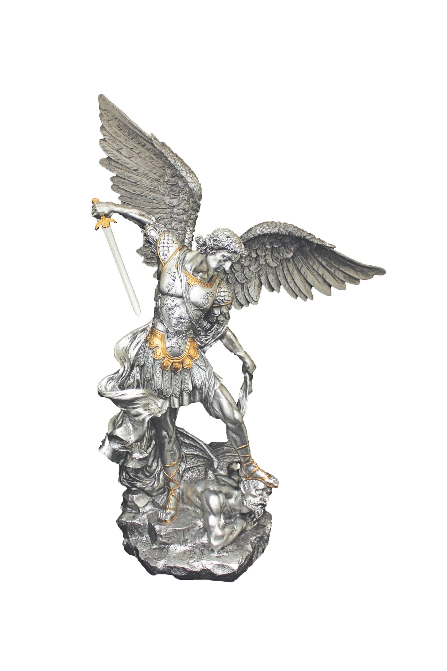 SR-77647-PE St. Michael in Pewter Style 21"