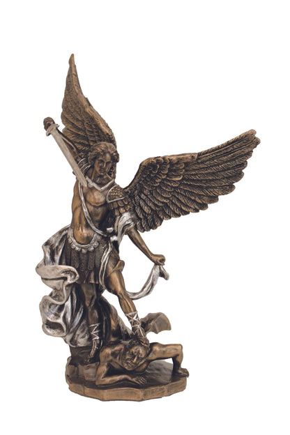 SR-76519-BP St. Michael in Cold Cast Bronze/Pewter Style 8"