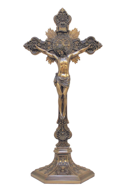 SR-77286 St. Benedict Crucifix in Cold Cast Bronze 24"/22"
