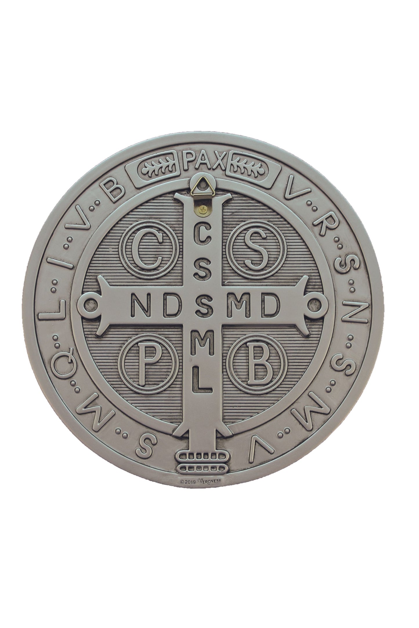 SR-77652-PE St. Benedict Medal in Pewter Style 7"