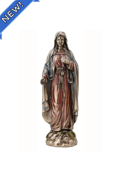 SR-77749 Lady of Grace Annunciation Triptych in Cold Cast Bronze, 8"