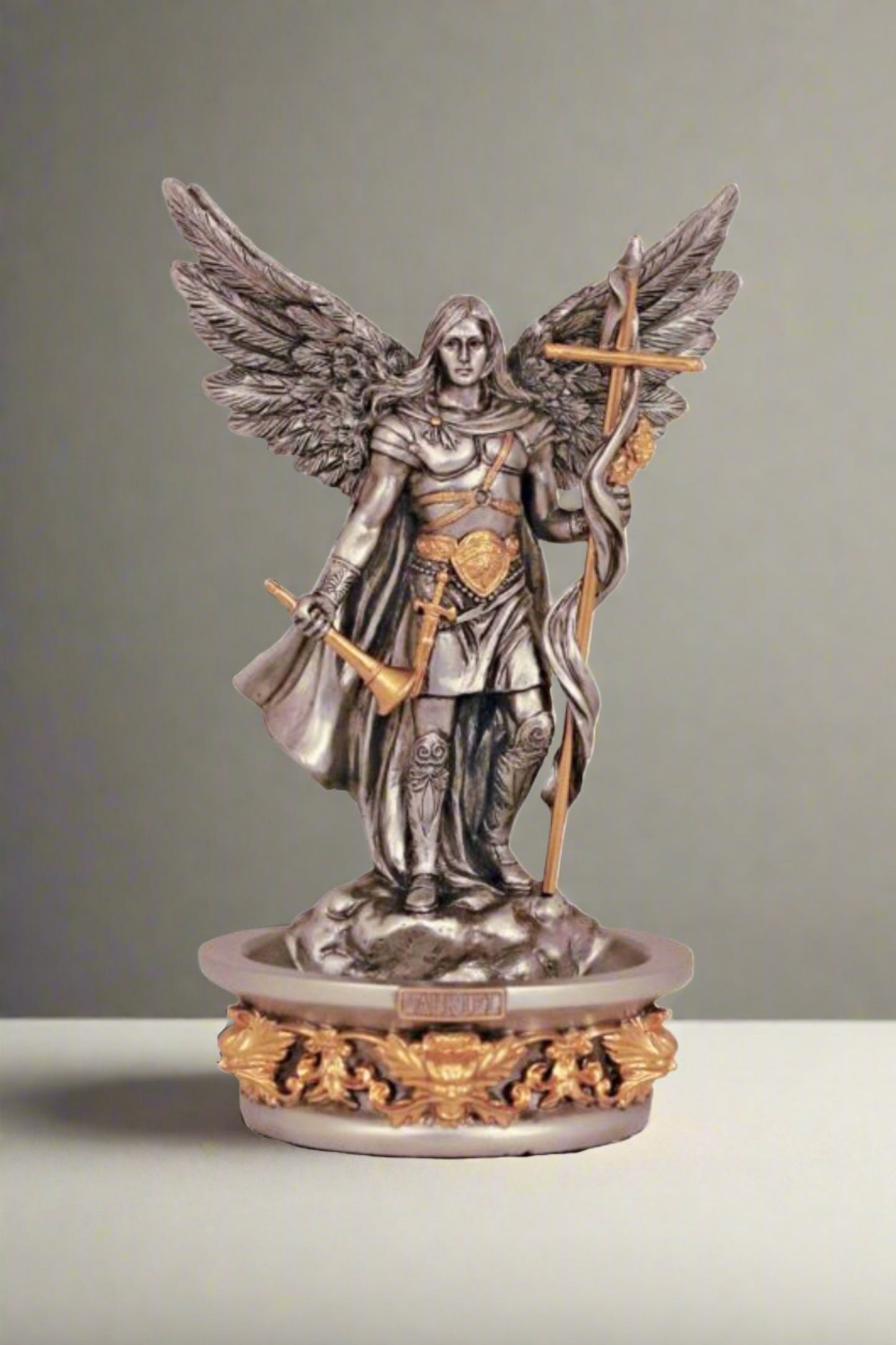 SR-77800-PE Standing/Hanging Archangel Gabriel in Pewter Style 7.25"