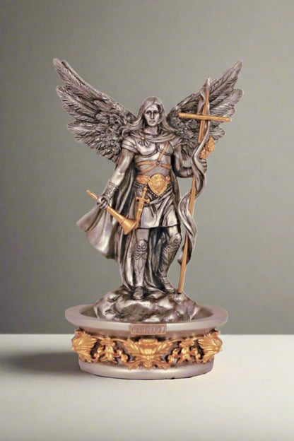 SR-77800-PE Standing/Hanging Archangel Gabriel in Pewter Style 7.25"