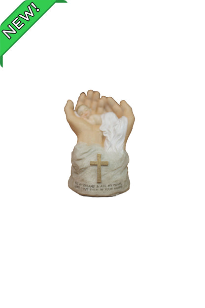 SR-77847-C Infant in God's Hands in Color 2.5x2x1.5"