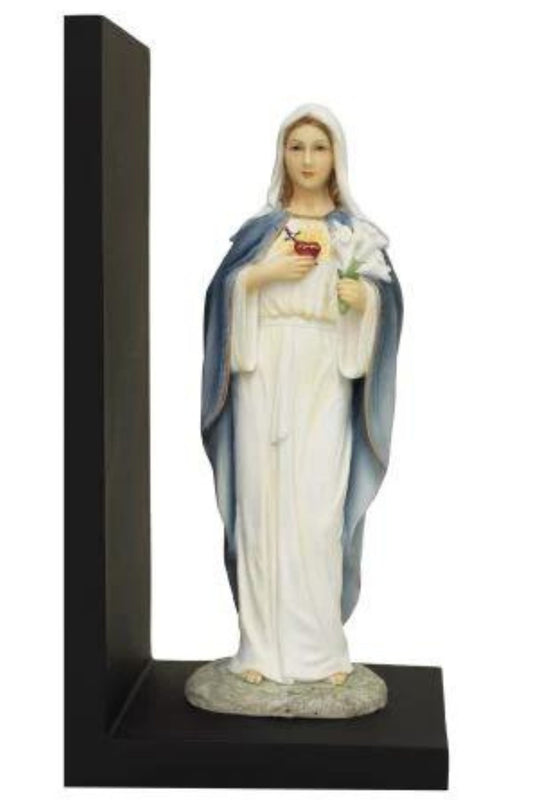 SR-77855-C Immaculate Heart of Mary Bookend in Color 9"