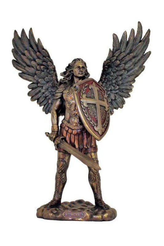 SR-77968 Archangel Michael in Cold Cast Bronze 7.5"