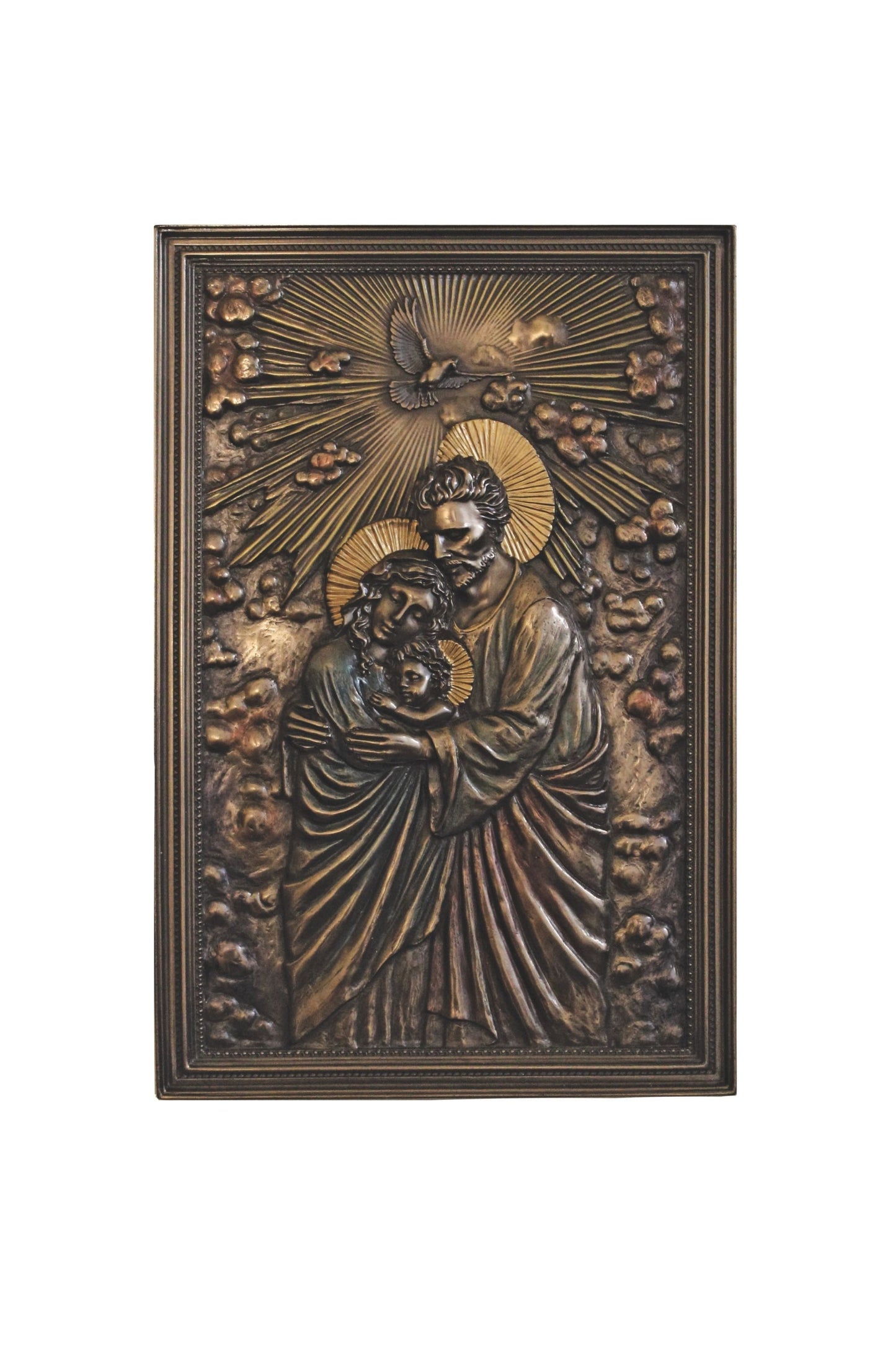 SR-78404 Holy Family Plaque in Cold Cast Bronze 6x9"