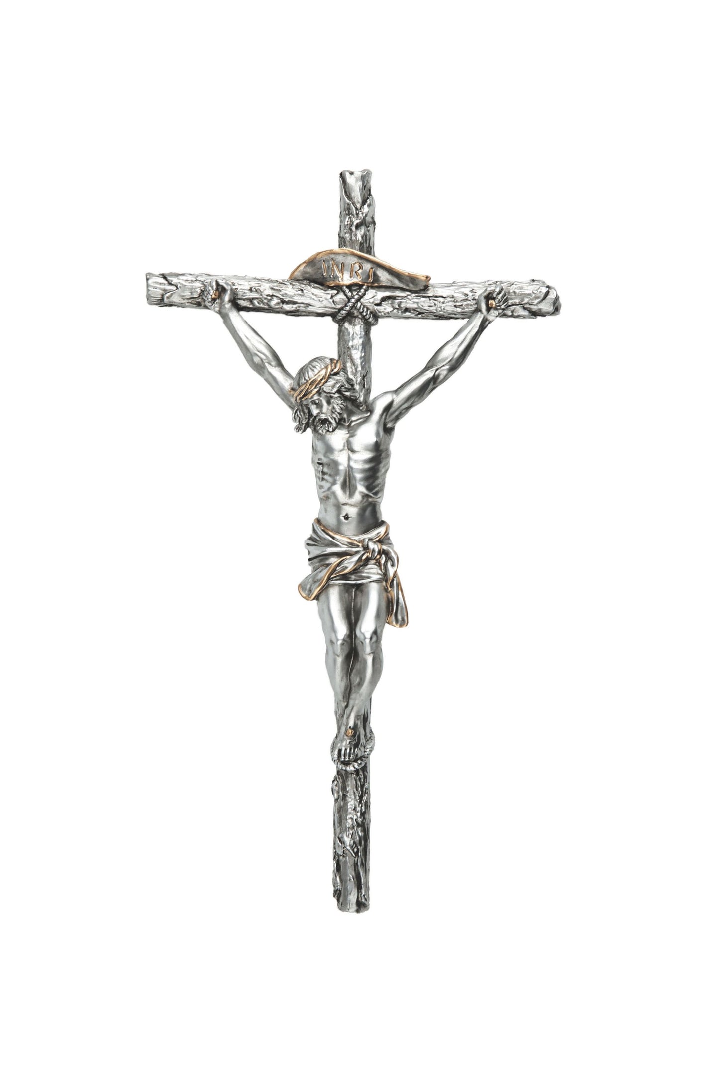 SR-78567-PE Crucifix in Pewter Style 10"