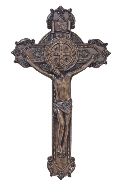 SRA-BEN10 St. Benedict Crucifix in Cold Cast Bronze 11"