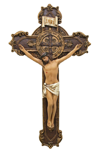 SRA-BEN10C St. Benedict Crucifix in Color 11"